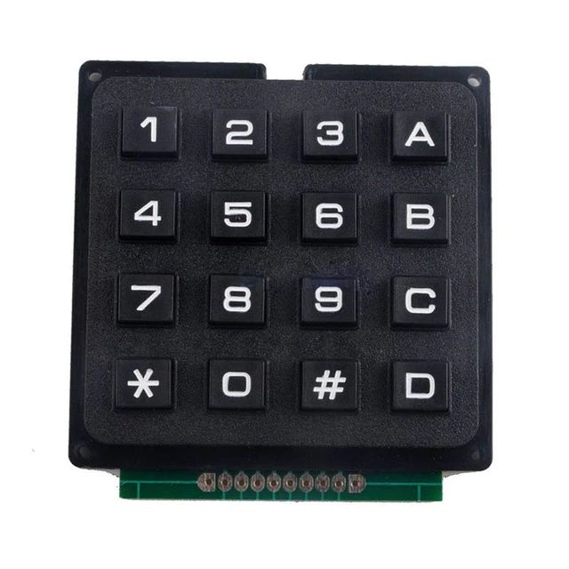 Keypad module 16 knoppen 4x4 zwart 02